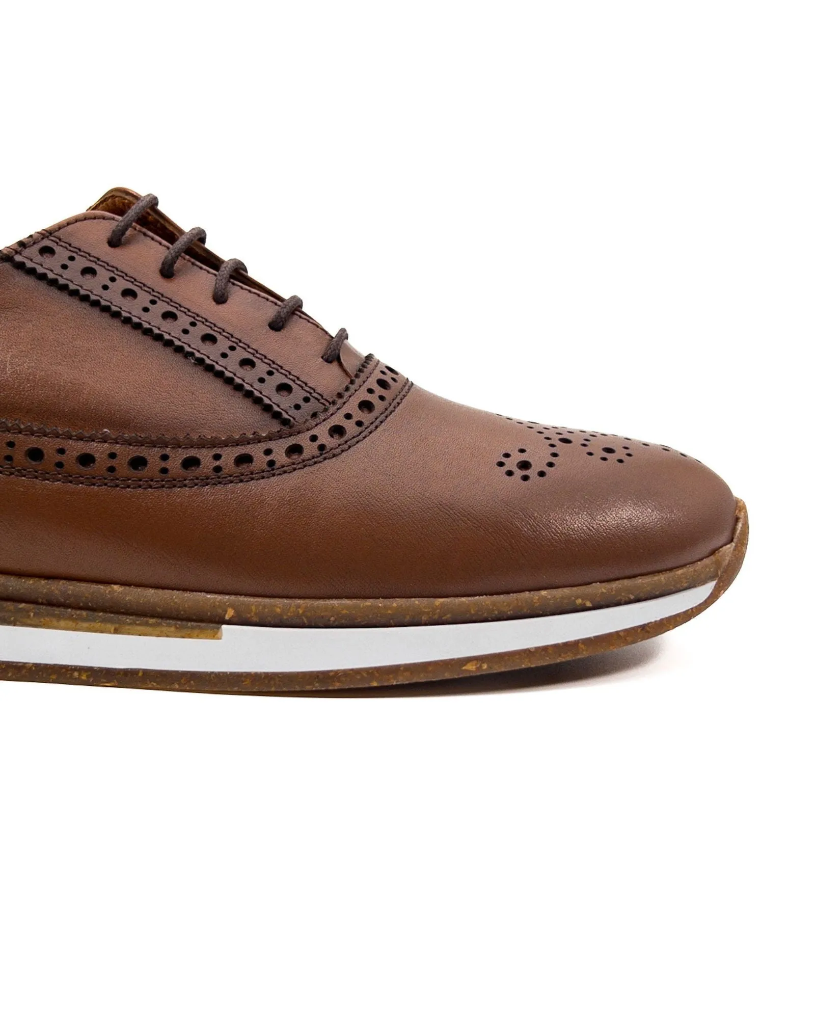 T-Presto Brown Genuine Leather Classic Men's Shoes