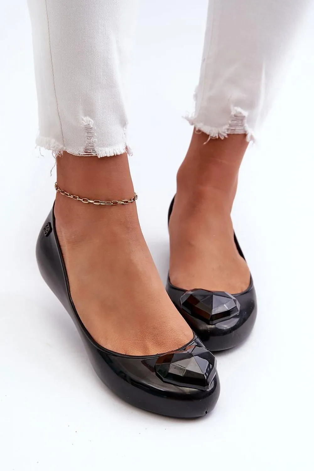 TEEK - Gem Bejeweled Heart Ballet Flats