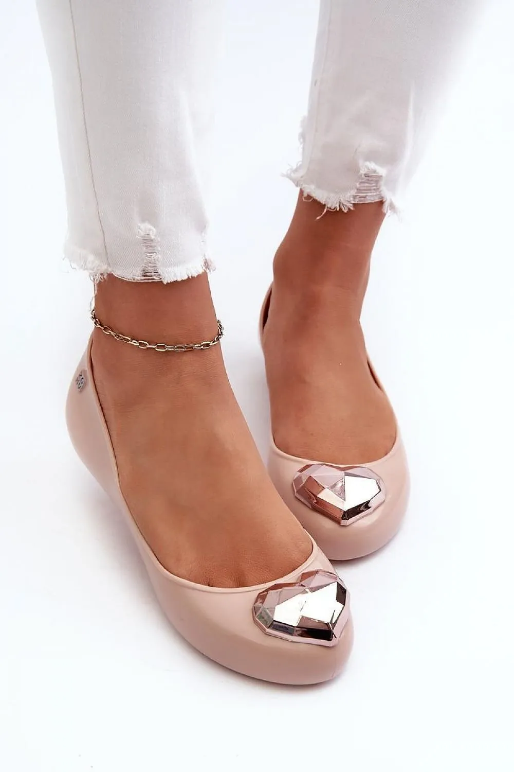 TEEK - Gem Bejeweled Heart Ballet Flats