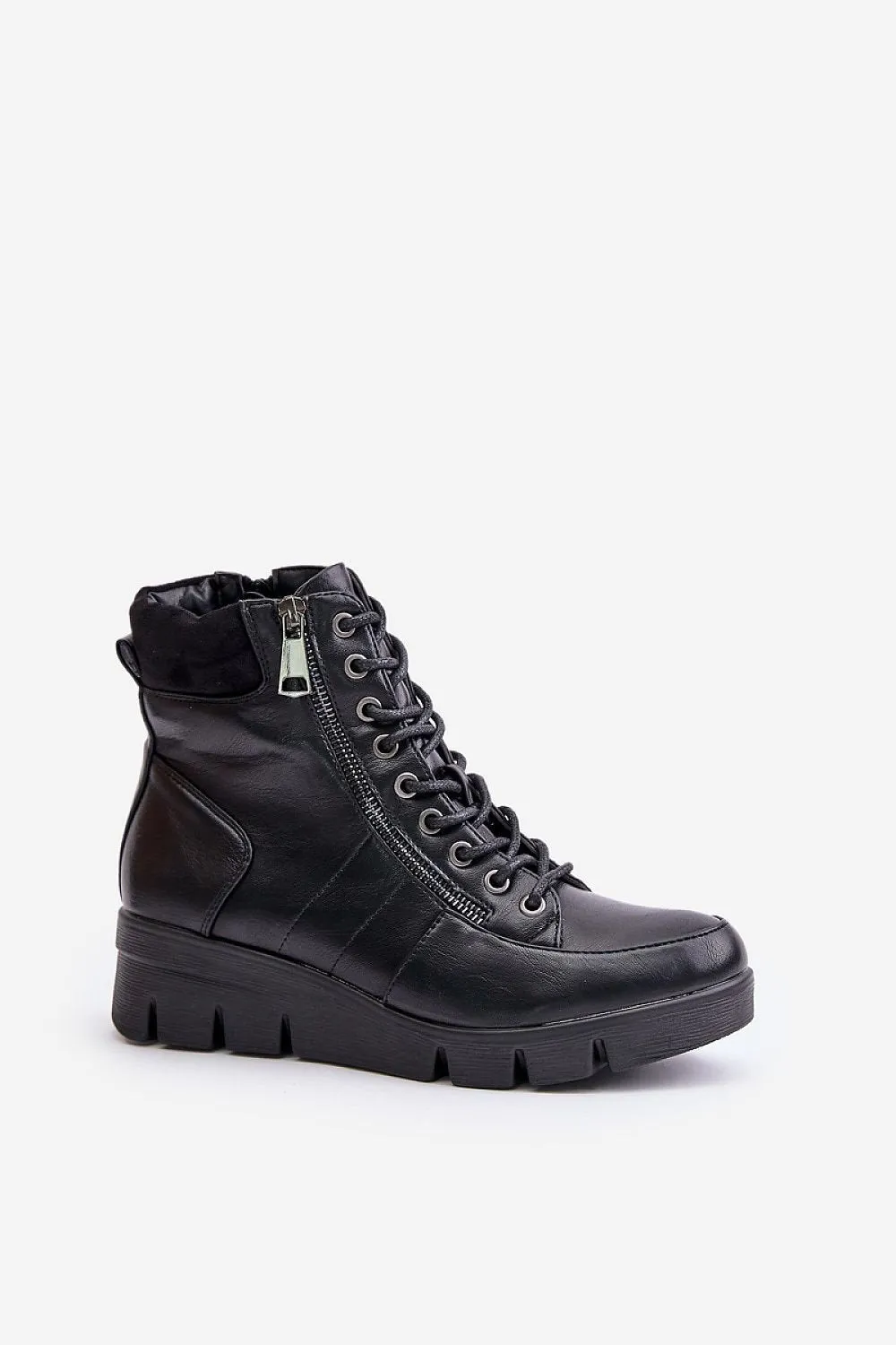 TEEK - High Top Parallel Laced Zip Boots