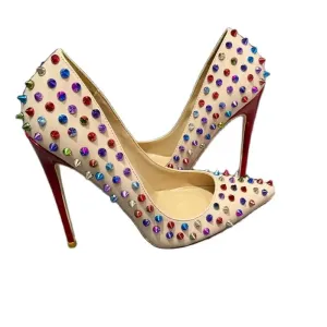 TEEK - Rainbow Spike Rivets Pumps