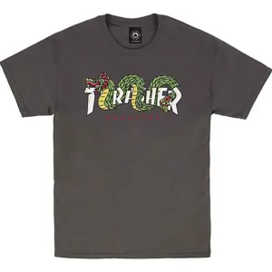 Thrasher Skateboard Magazine AZTEC CHARCOAL Short Sleeve T-Shirts