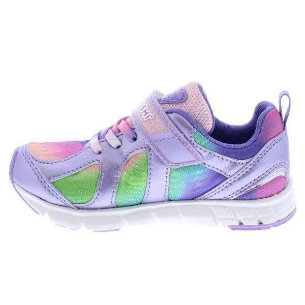 Tsukihoshi Rainbow Lavender Multi Girls Running Shoes (Machine Washable)