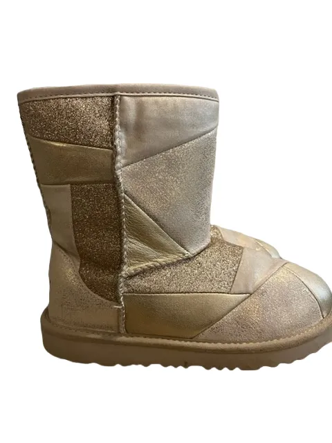 UGG SHORT PATCHWORK GOLD BOOT (SZ 3)