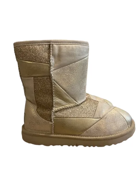 UGG SHORT PATCHWORK GOLD BOOT (SZ 3)