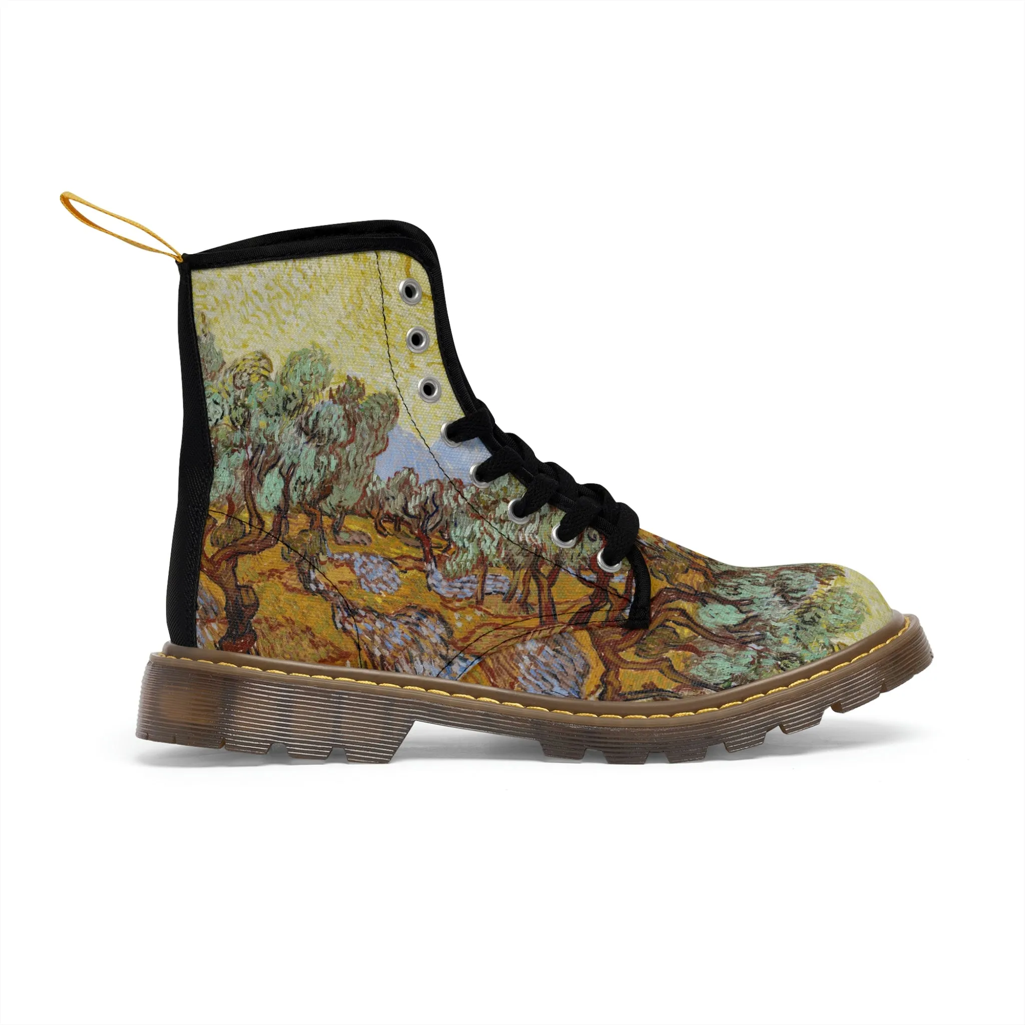 Van Gogh Olive trees Women’s Canvas Boots