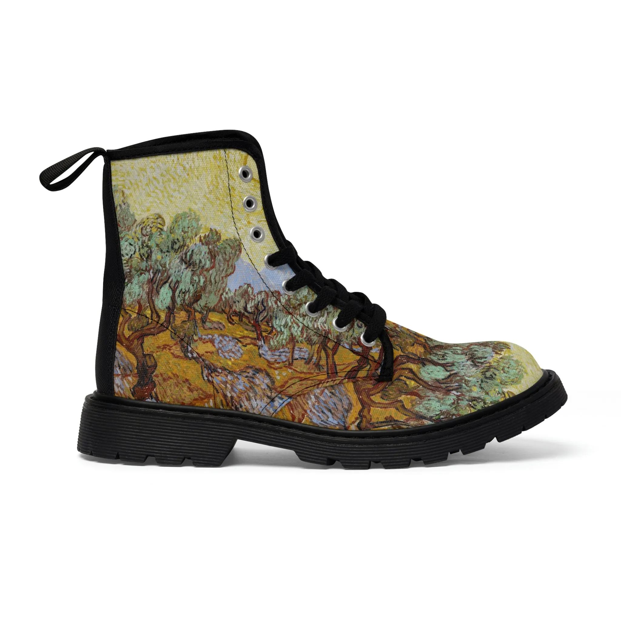 Van Gogh Olive trees Women’s Canvas Boots