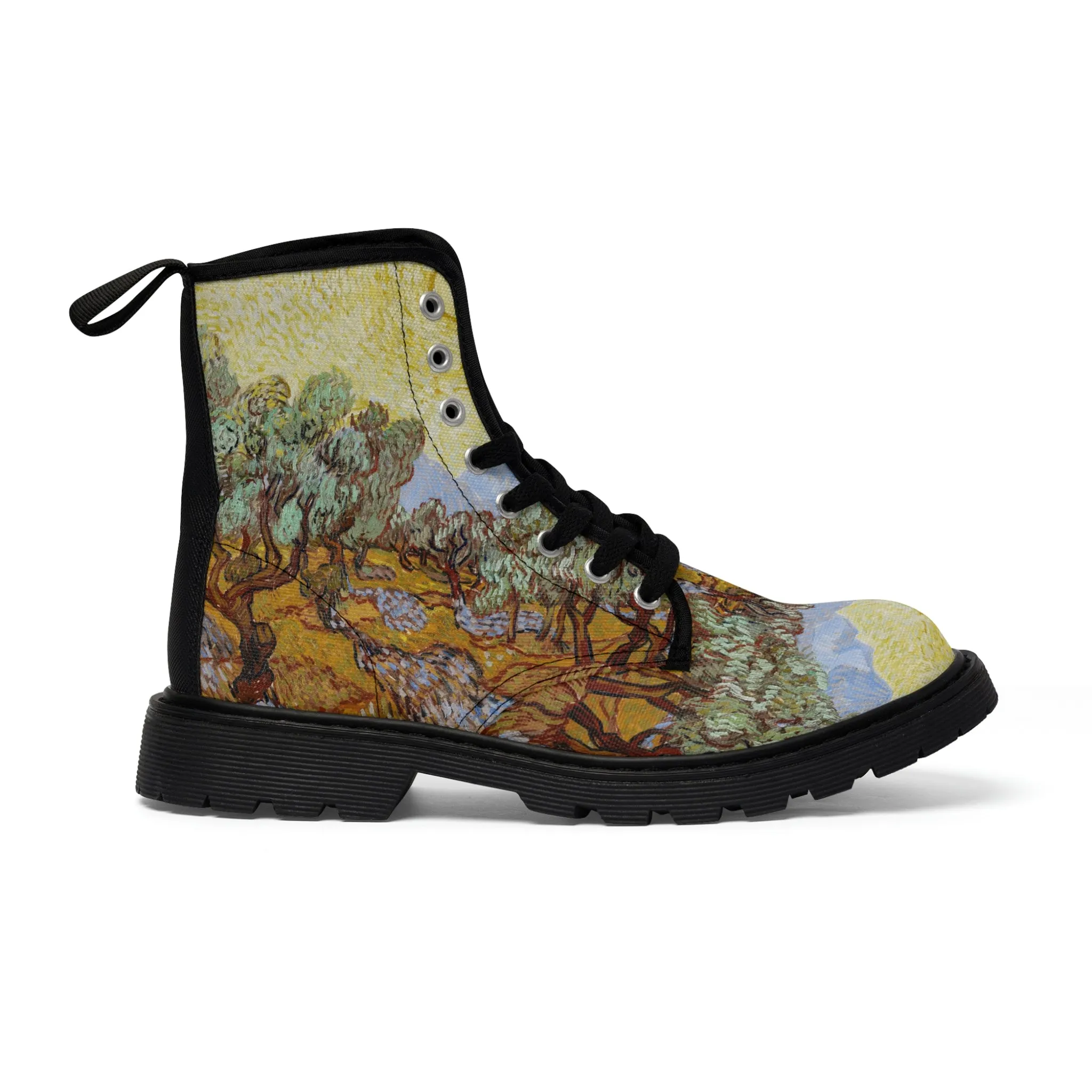 Van Gogh Olive trees Women’s Canvas Boots