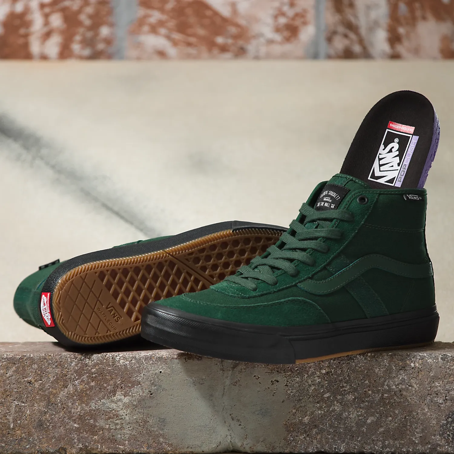 Vans Crockett High Men's Shoes - Dark Green/Black