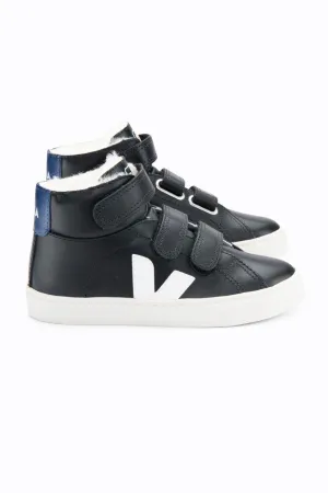 Veja Esplar Shearling High Top Kids Shoes - Black White Cobalt (Size 23EU/7-7.5 left)