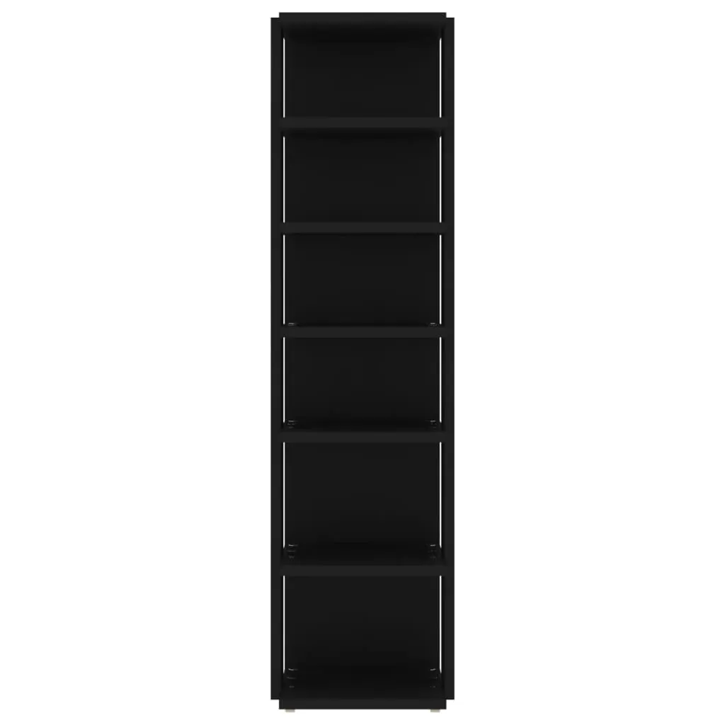 vidaXL Shoe Cabinet Black 27.5x27x102 cm Engineered Wood