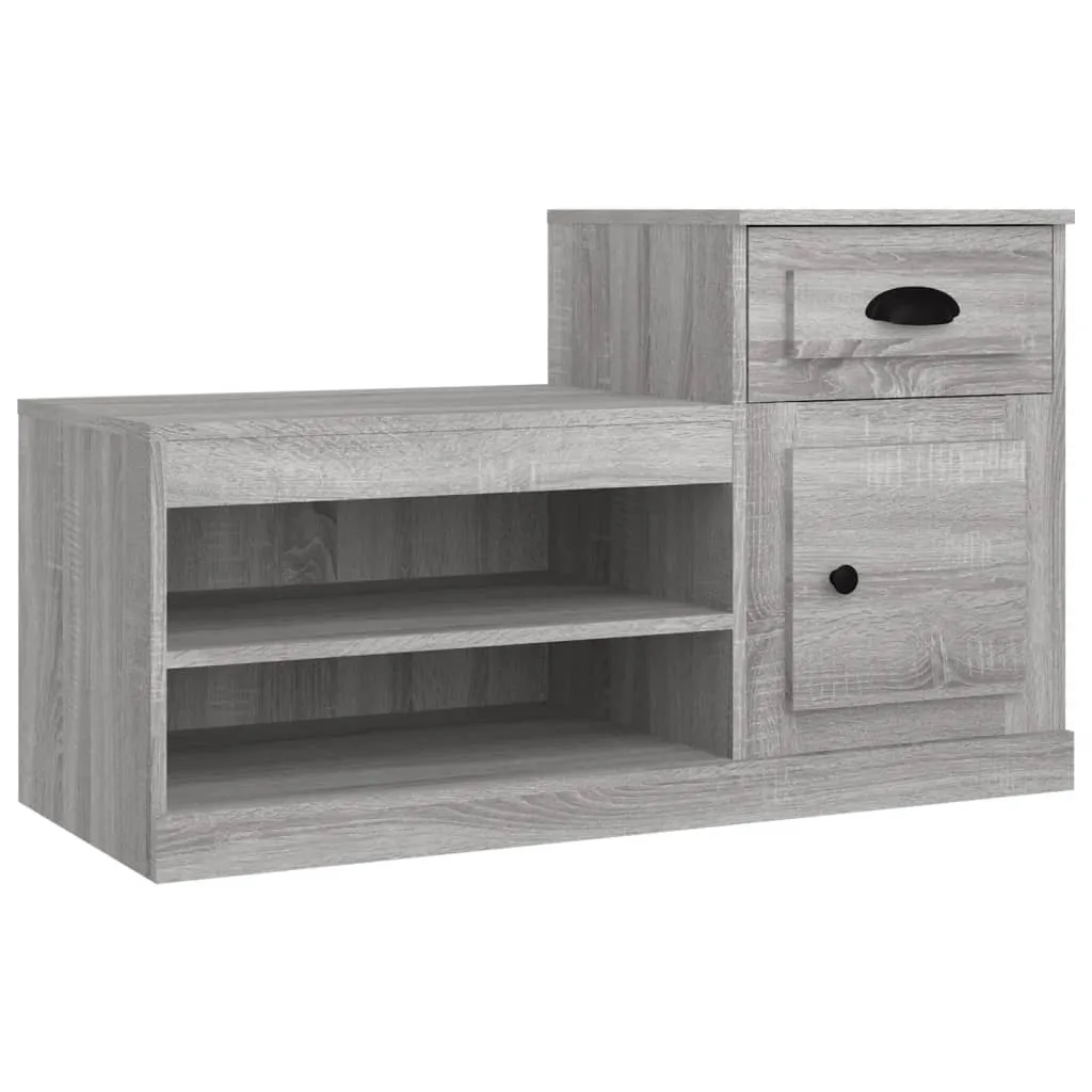 vidaXL Shoe Cabinet Grey Sonoma 100x42x60 cm Engineered Wood