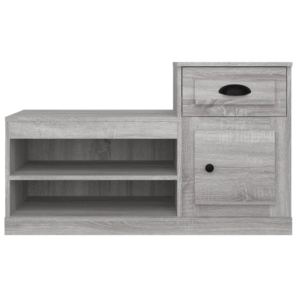 vidaXL Shoe Cabinet Grey Sonoma 100x42x60 cm Engineered Wood