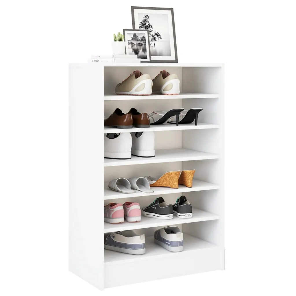 vidaXL Shoe Cabinet White 60x35x92 cm Engineered Wood