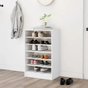 vidaXL Shoe Cabinet White 60x35x92 cm Engineered Wood