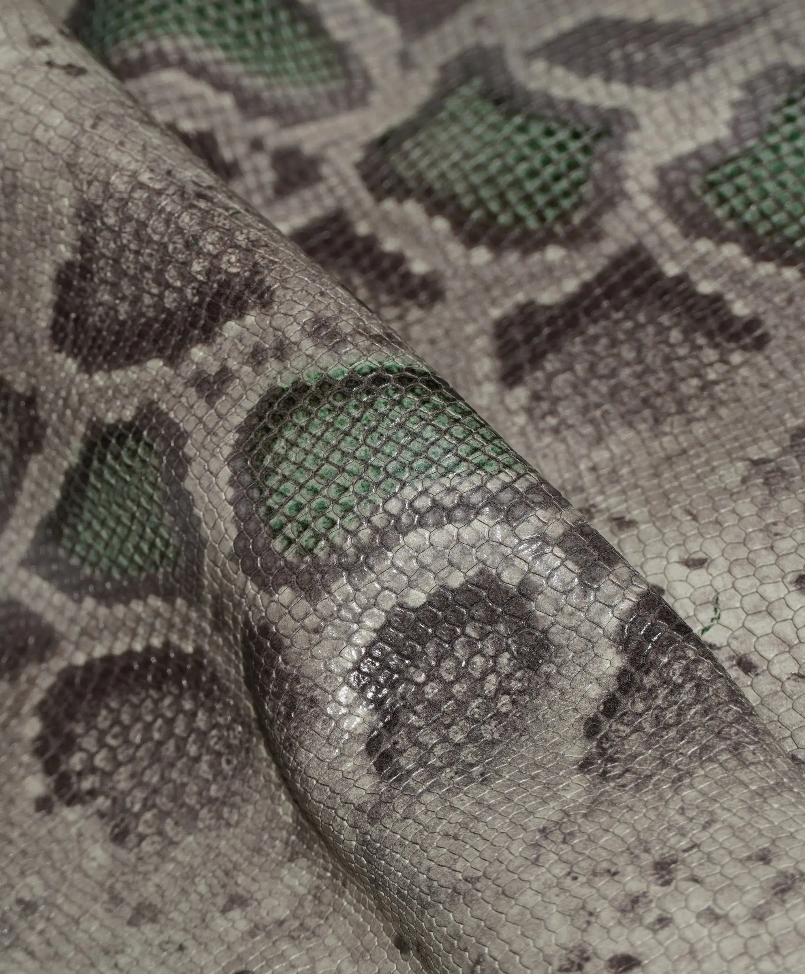 Viper Snake Embossed Cowhide