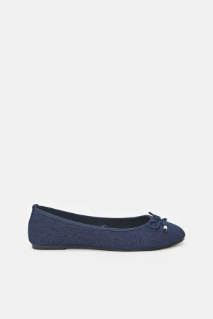 Women Blue Denim Ballerina