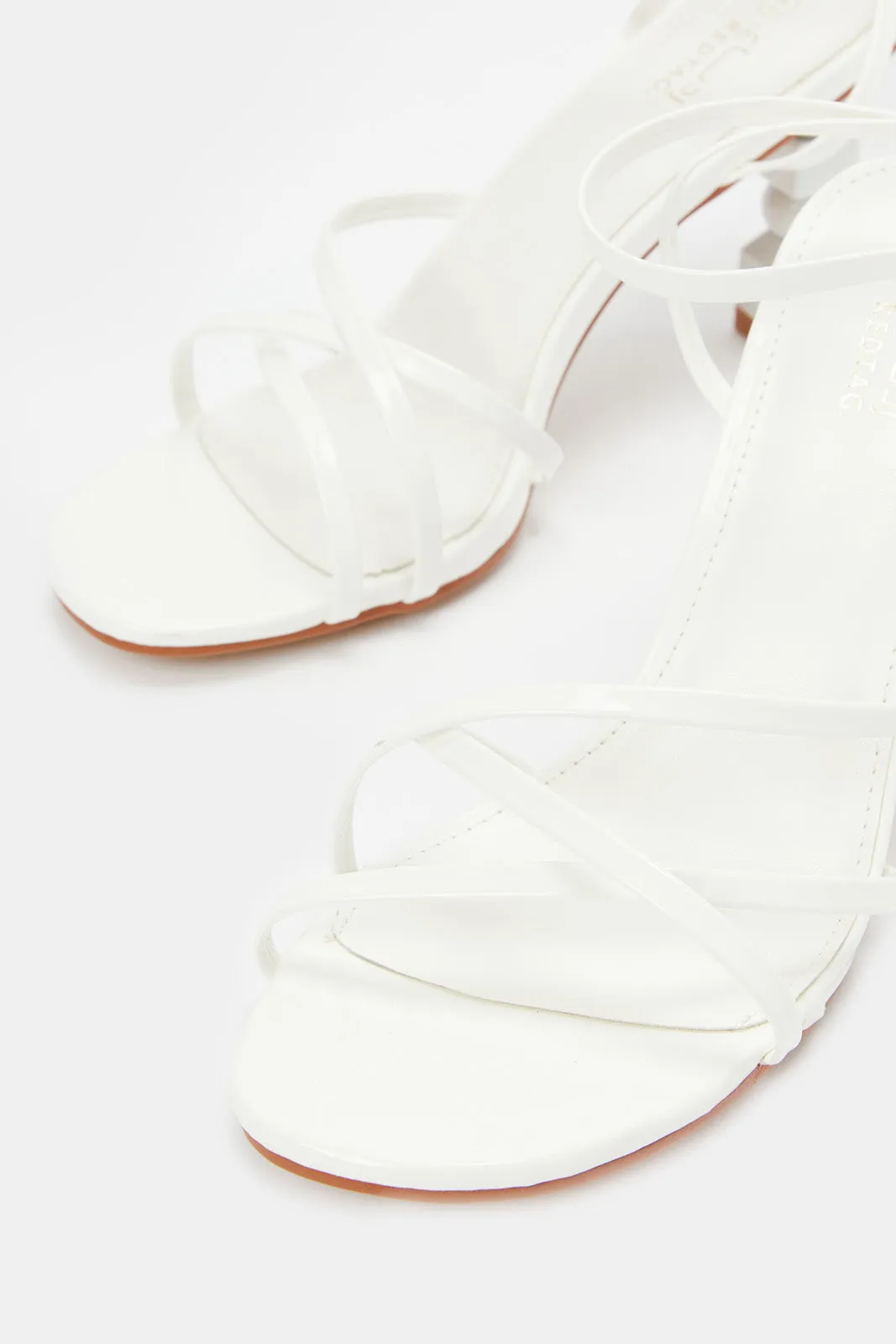 Women White Strappy Sandal