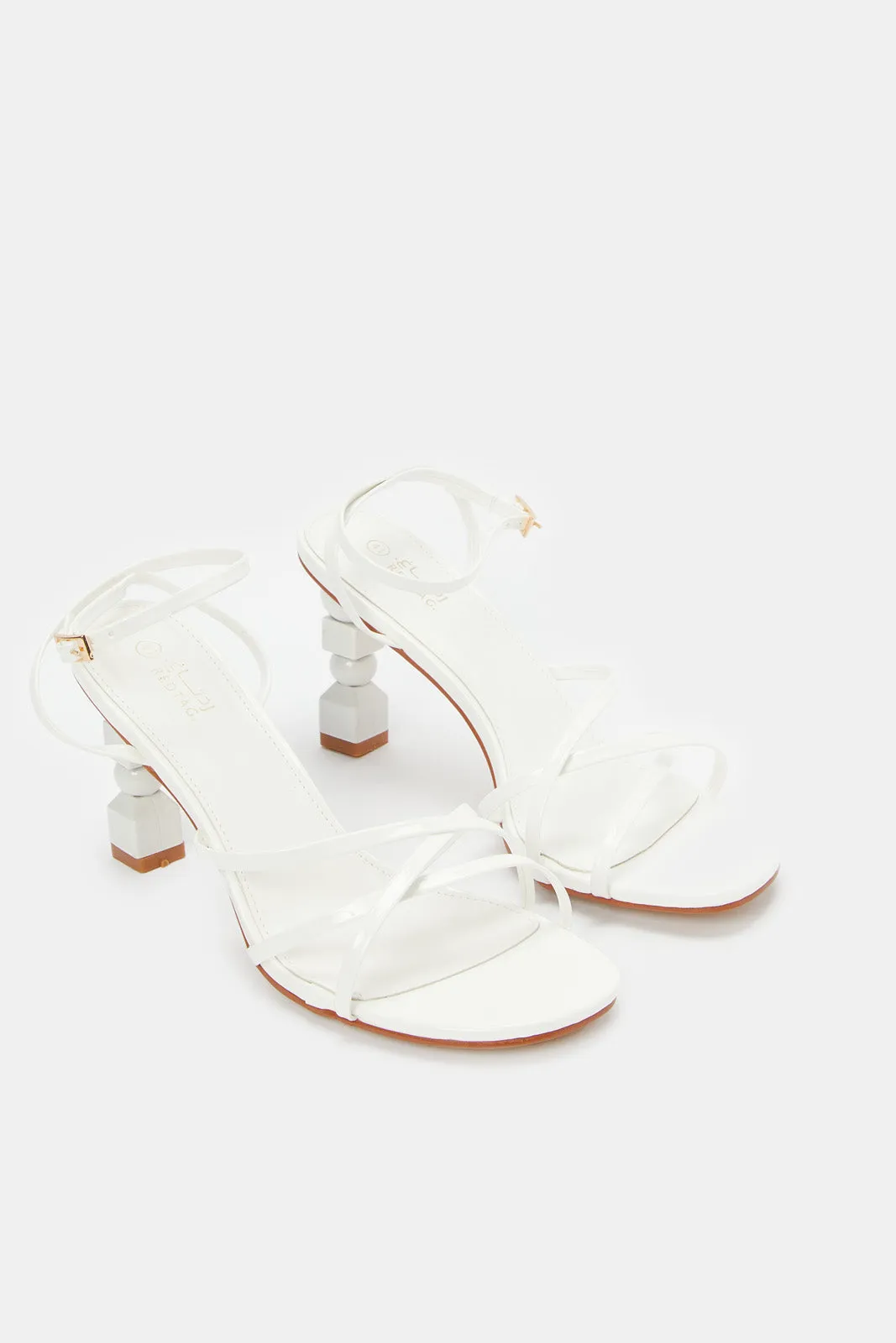 Women White Strappy Sandal