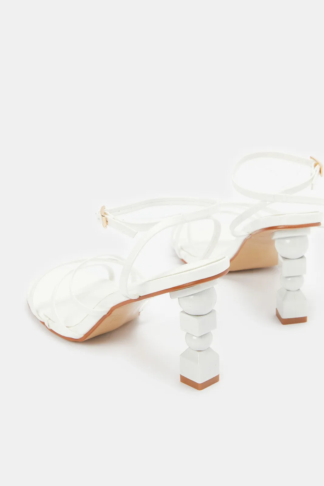 Women White Strappy Sandal