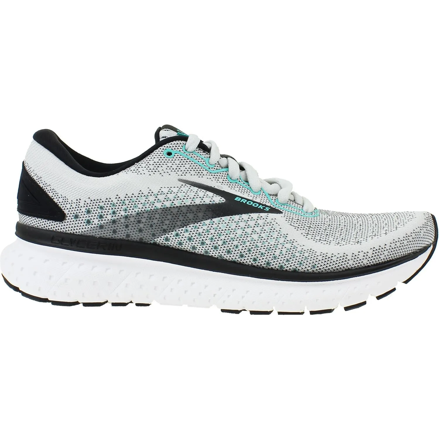 Women's Brooks Glycerin 18 Grey/Black/Atlantis Mesh