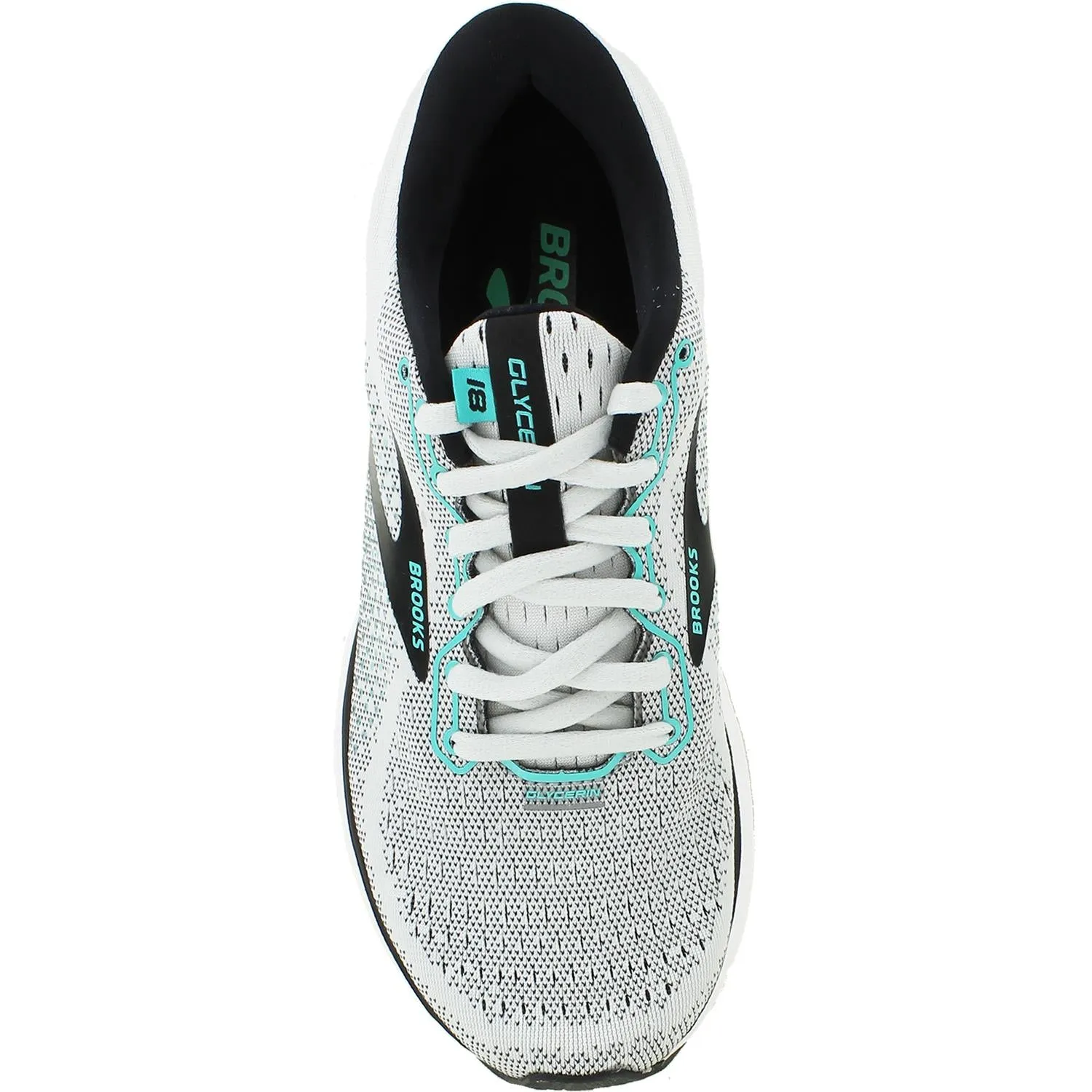 Women's Brooks Glycerin 18 Grey/Black/Atlantis Mesh