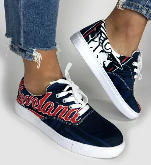 Women’s Cleveland Baseball Script canvas shoes