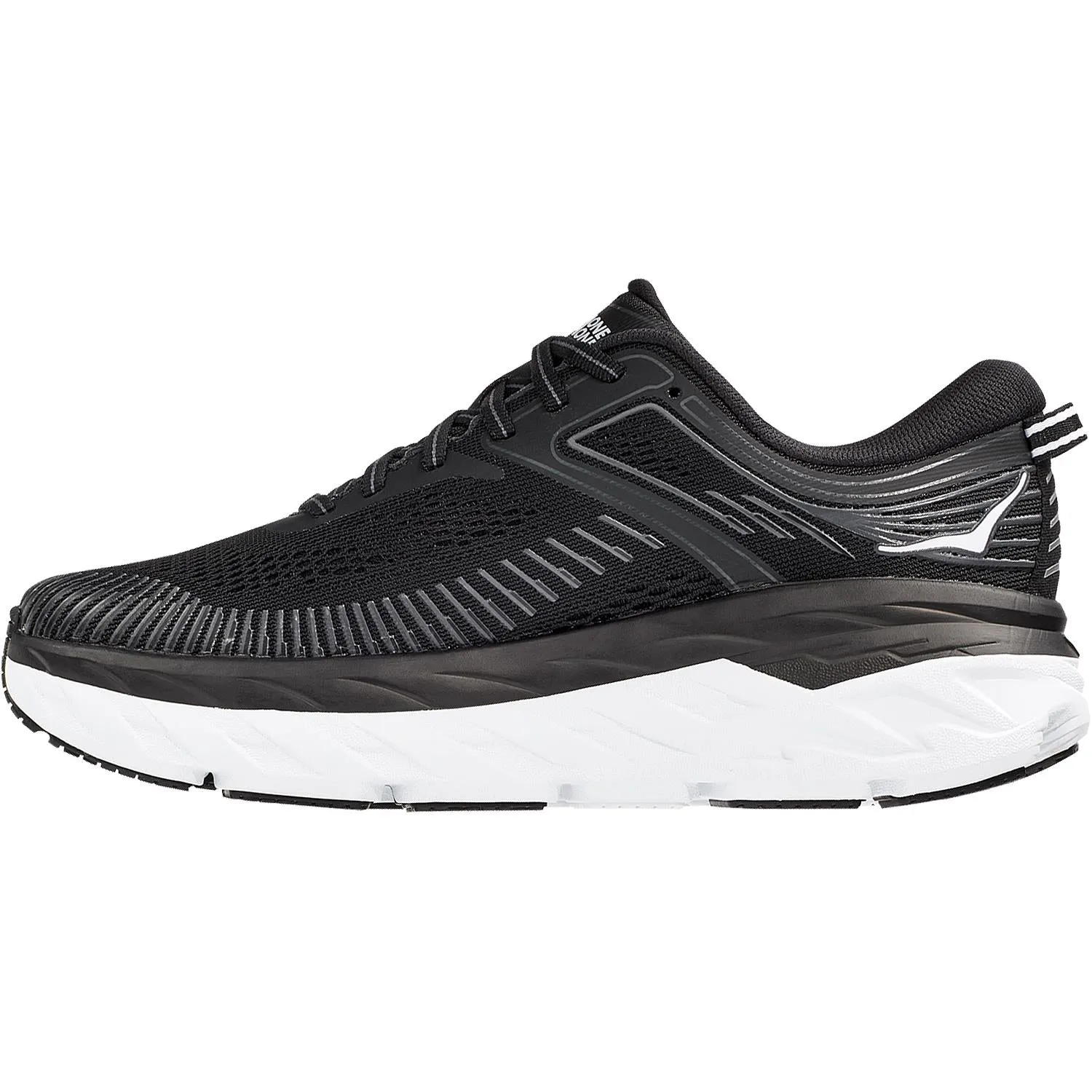 Women's Hoka One One Bondi 7 Black/White Mesh