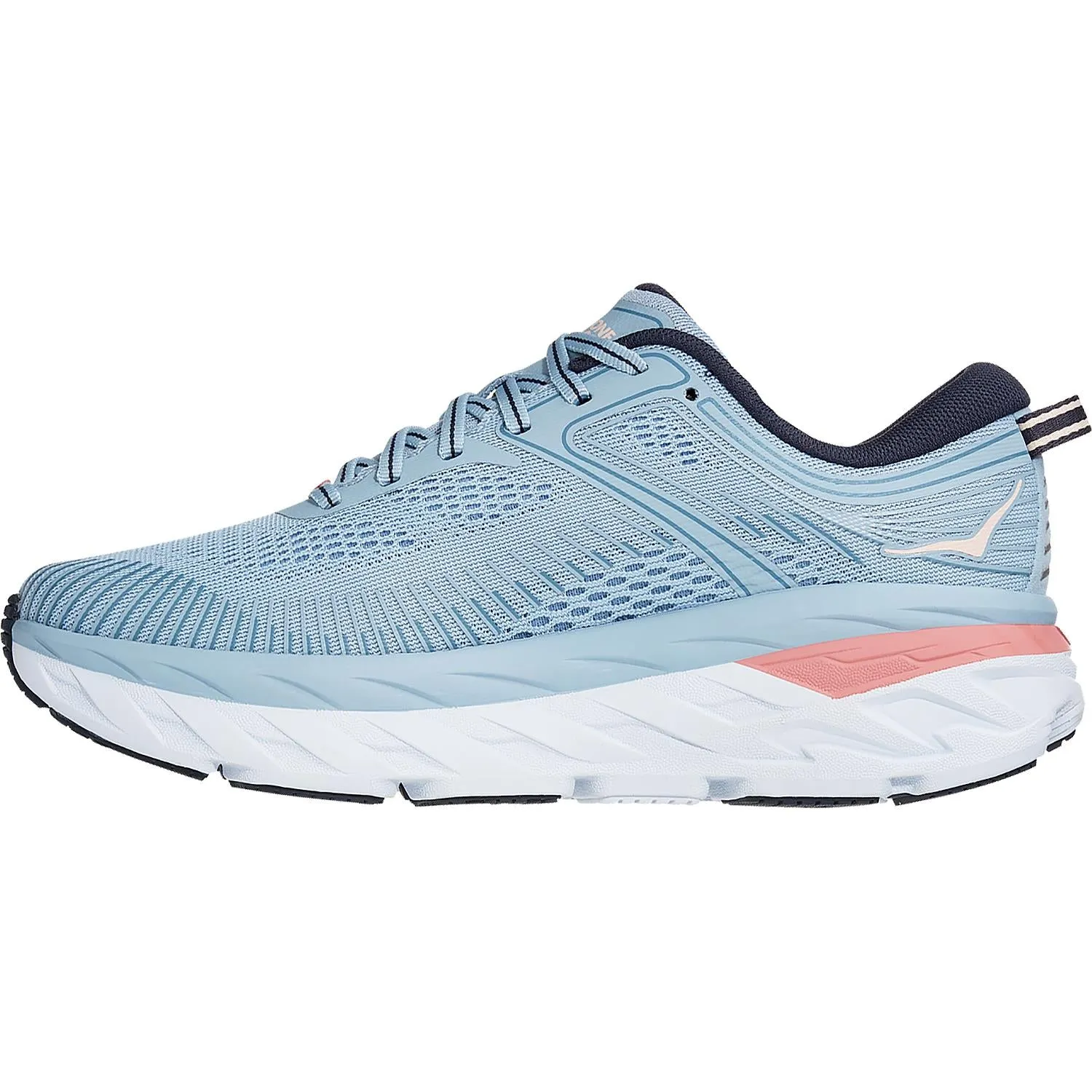 Women's Hoka One One Bondi 7 Blue Fog/Ombre Blue Mesh