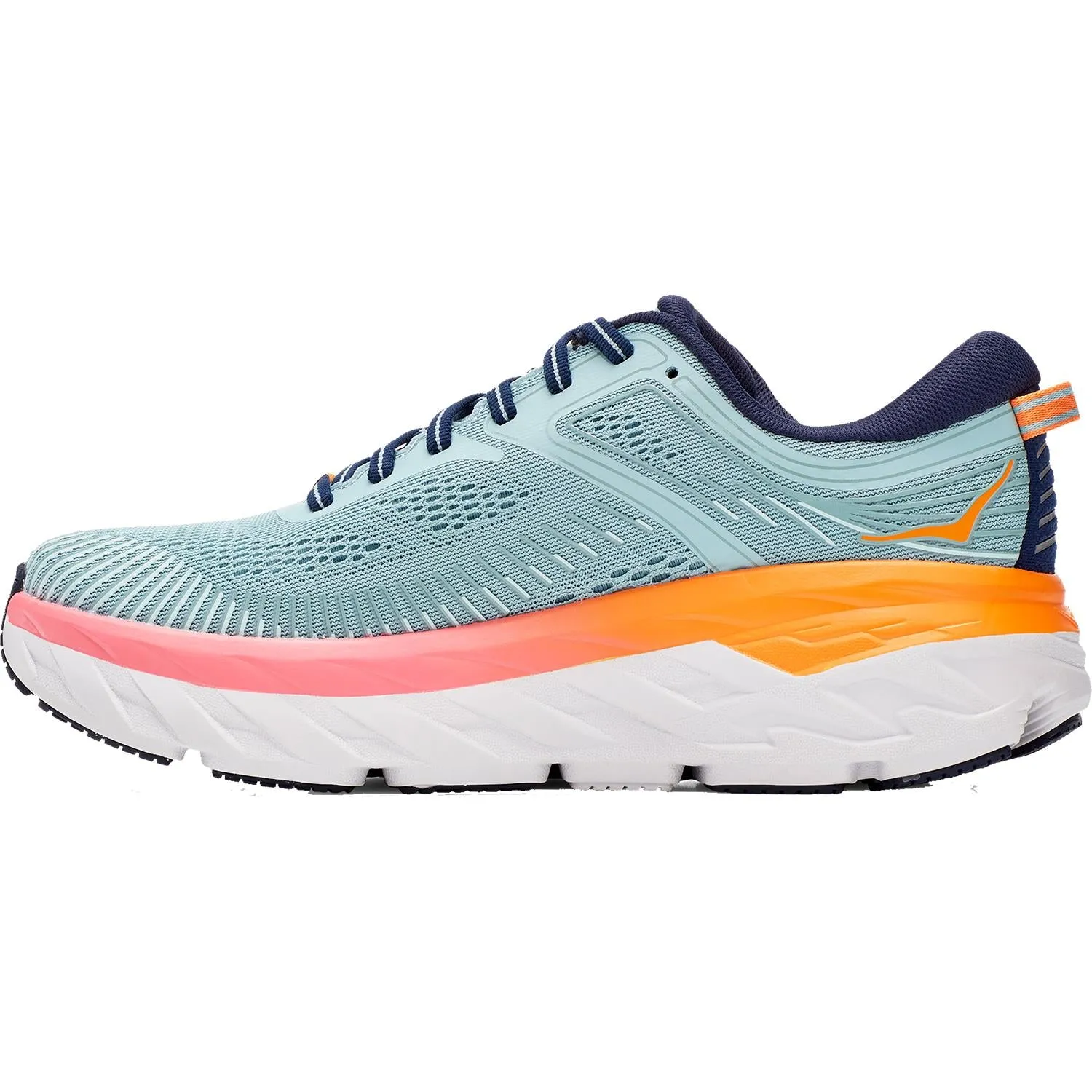 Women's Hoka One One Bondi 7 Blue Haze/Black Iris Mesh