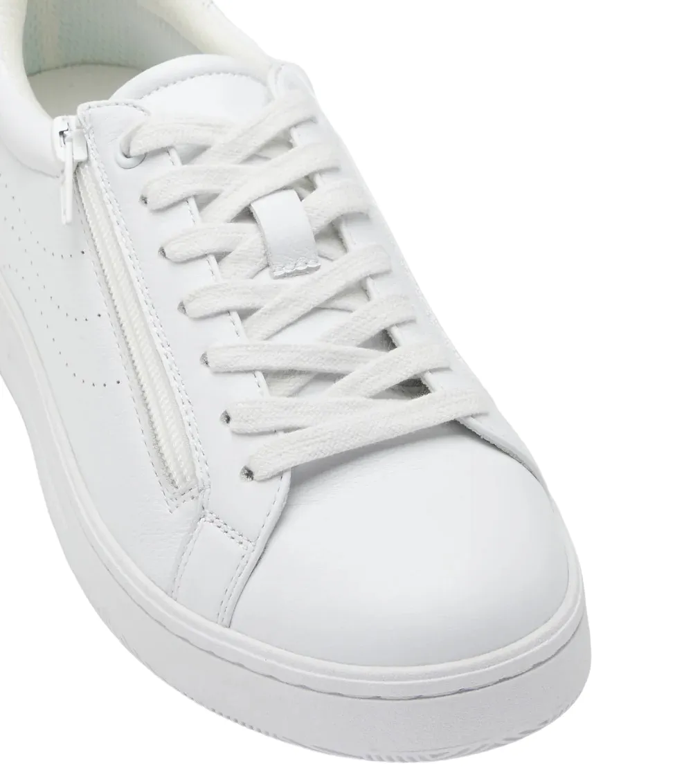 Womens Hush Puppies Spin White Ladies Sneakers Casual Lace Up Shoes