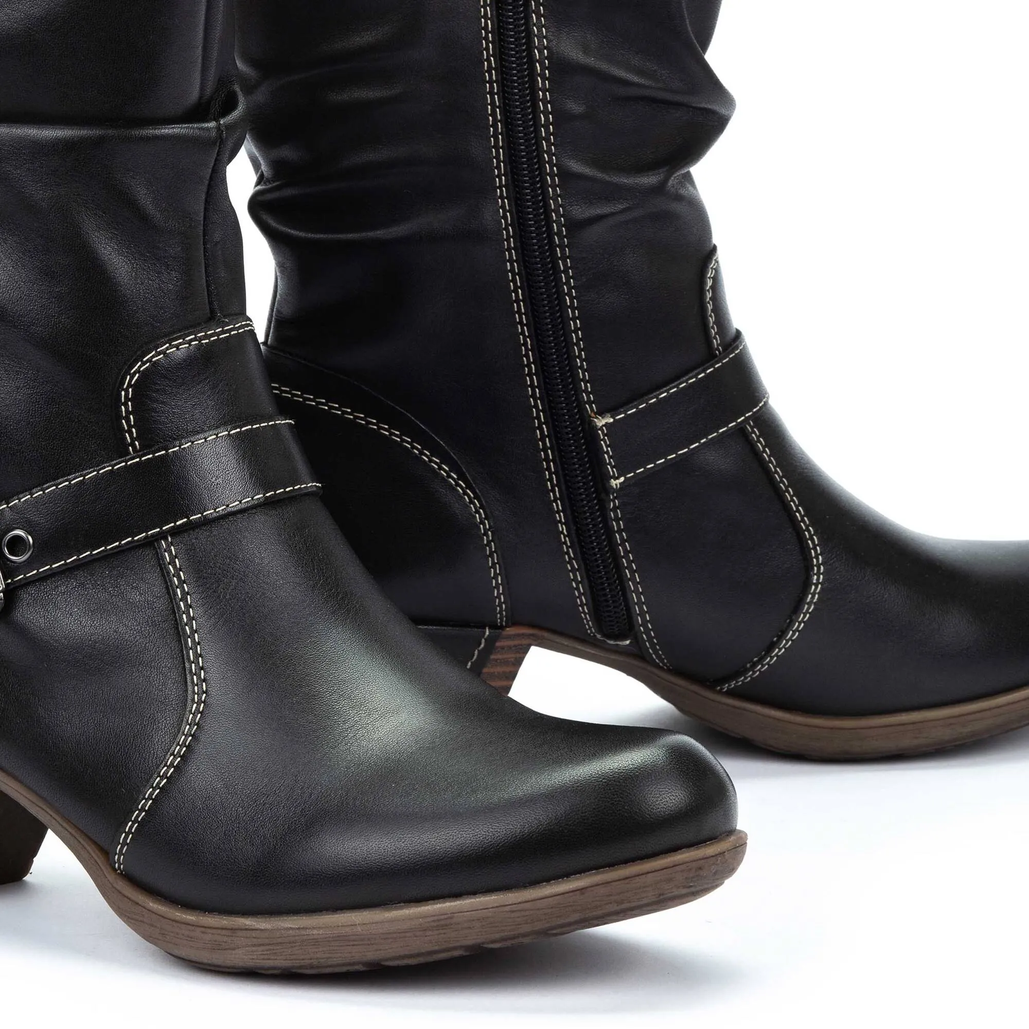 Women's Pikolinos Rotterdam Ankle boots with Buckle Color: Black