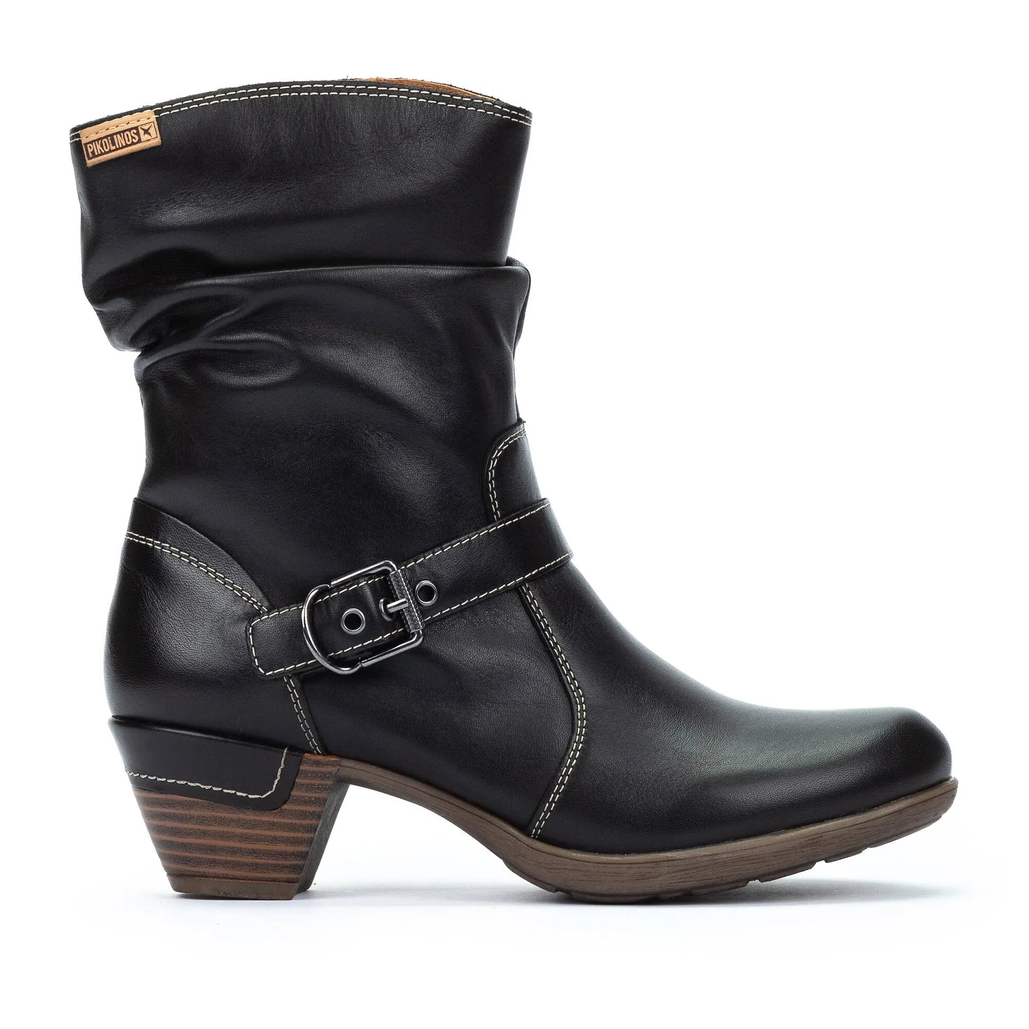 Women's Pikolinos Rotterdam Ankle boots with Buckle Color: Black