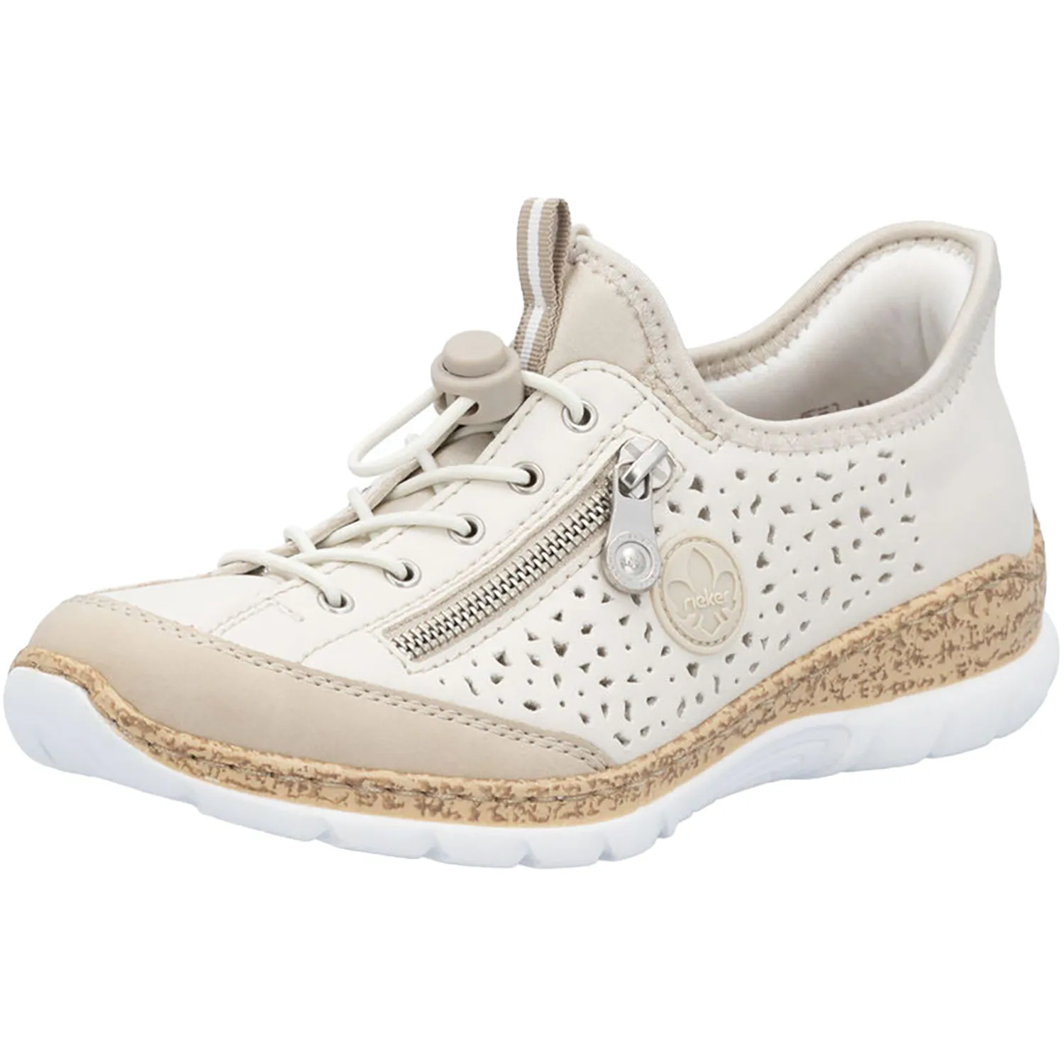 Women's Rieker N42V3-60 Perle/Porzellan Synthetic