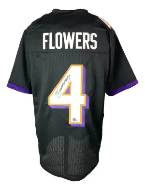 Zay Flowers Baltimore Signed Black Football Jersey 2 BAS